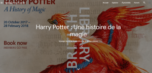 Capture d'écran d'un extrait de la page du site Google Arts & culture consacrée à l'exposition Harry Potter, une histoire de la magie
