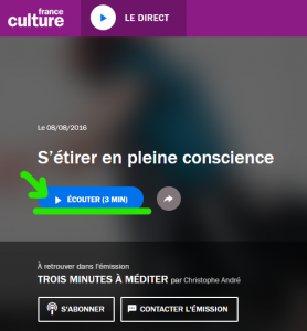 Copie de la page "s étirer en pleine conscience" du site de France culture