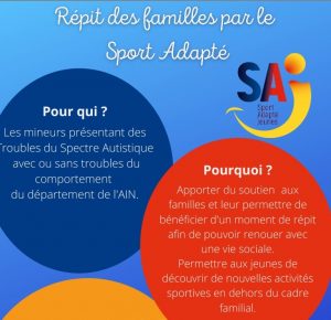 Le comité départemental de sport adapté propose un répit aux aidants des personnes atteintes de troubles du spectre autistiques